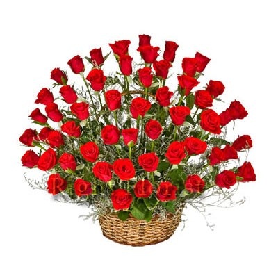 valentine Red Roses Basket to Mysore