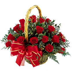 send red roses basket to mysore